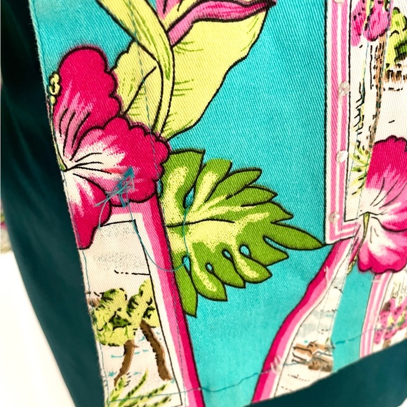 New Identity COTE D’AZUR French Riviera POSTCARD Themed JEAN JACKET Size S As-Is - Picture 5 of 10